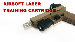 Airsoft Pistol Red/IR Laser Training Cartridge, trillingsgeactiveerde snuit gemonteerd