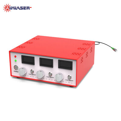 RGB-vezelgekoppelde laserdiodemodule 450nm 520nm 638nm 20mW Vermogen verstelbaar met TTL-analoge modulatie en computerbesturing